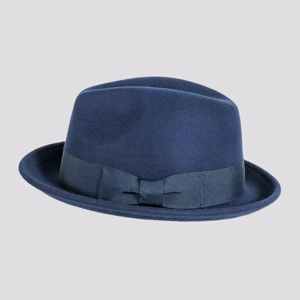 American Hat Makers - Wholesale Fedora - Unisex - Crushable Wool Felt Pinch Front Hat - Style Pablo22