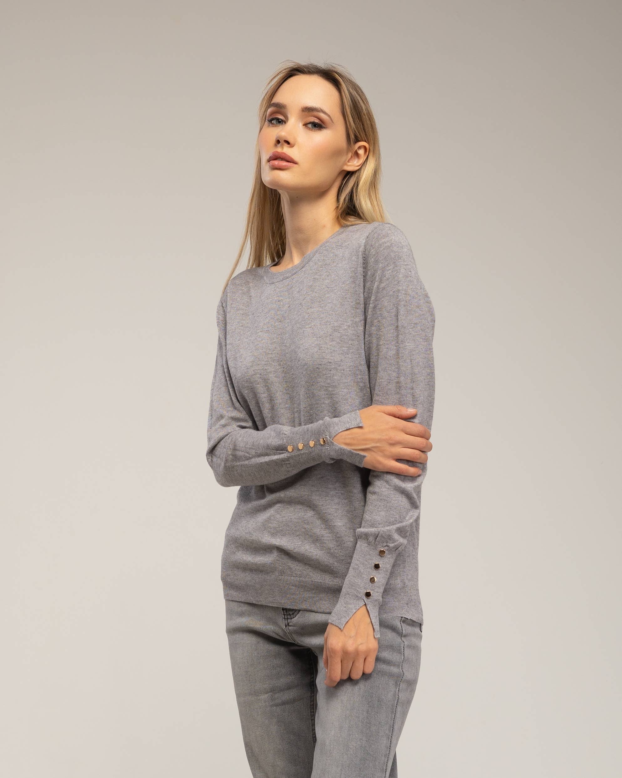 Tantra - Wholesale Knit Sweater - Women's - Fine knit sweater with wool, round neck4