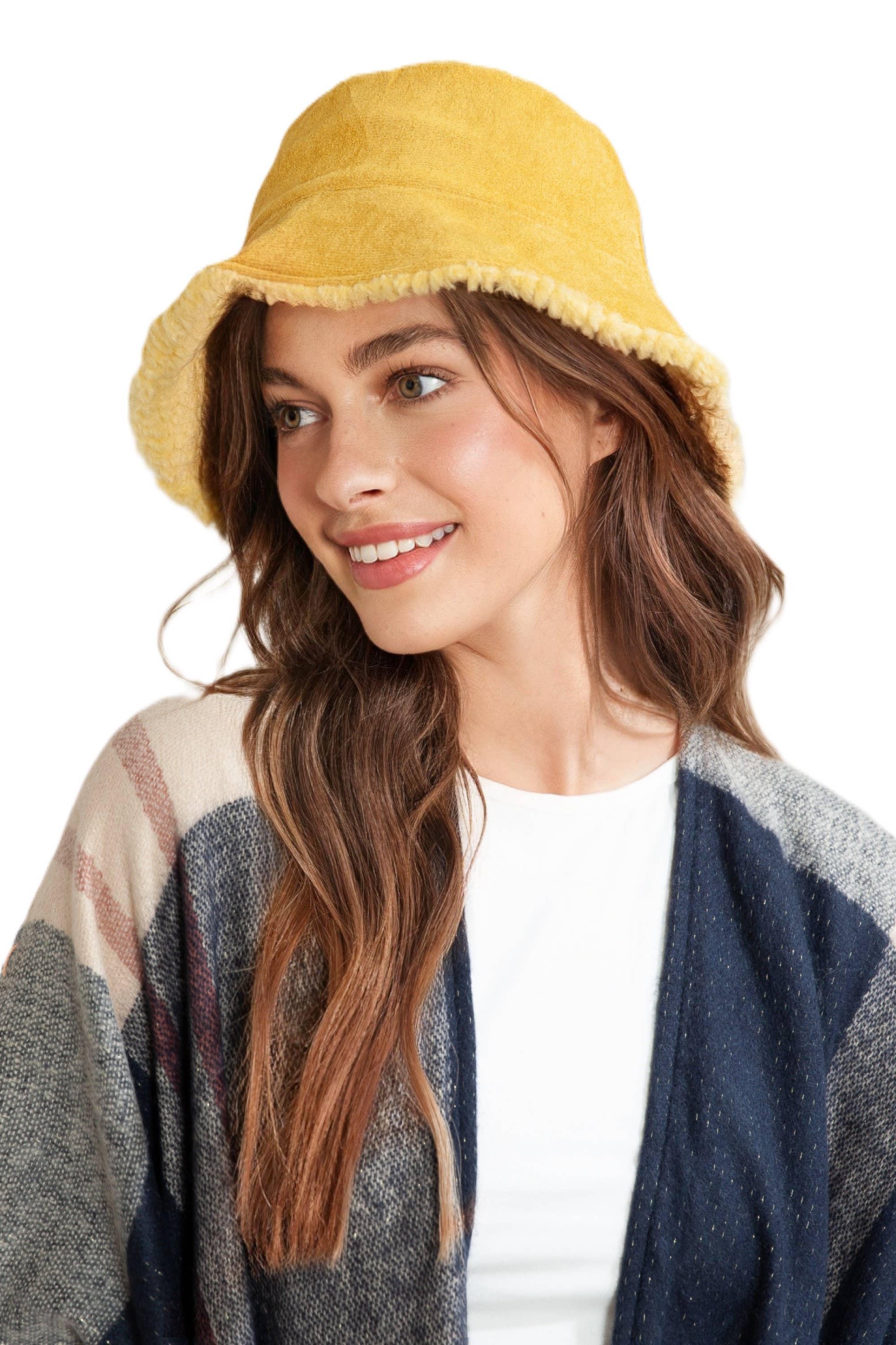 Justin & Taylor - Vendita all'ingrosso Cappello da pescatore - Donna - Chill Out - Cappello da pescatore reversibile in soffice velluto14