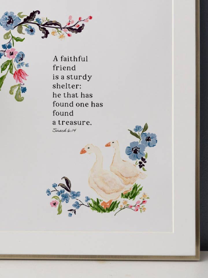 "En trogen vän" konsttryck för wholesale av Babushka Paperie