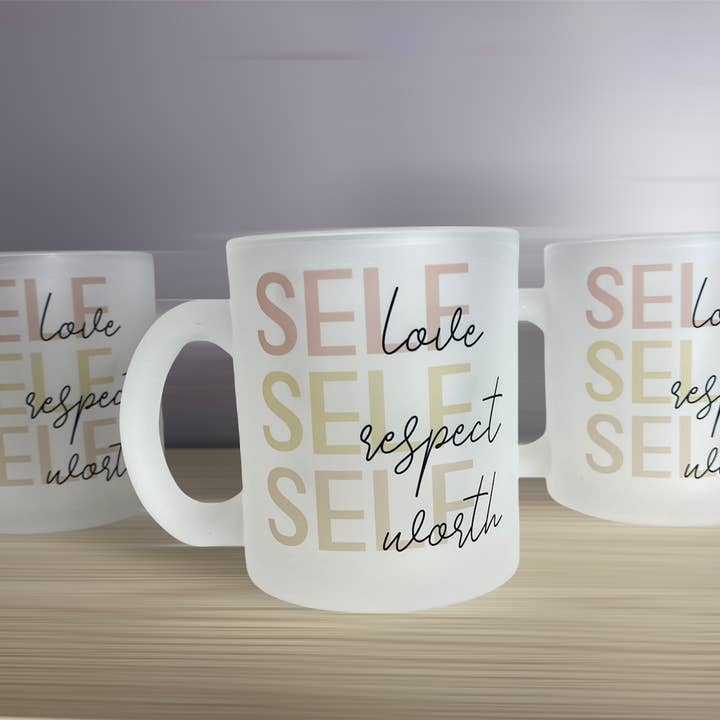 D2JCrafts - Wholesale Coffee Mug - Self Love, Self Respect, Self Worth,Frosted Coffee Mug8