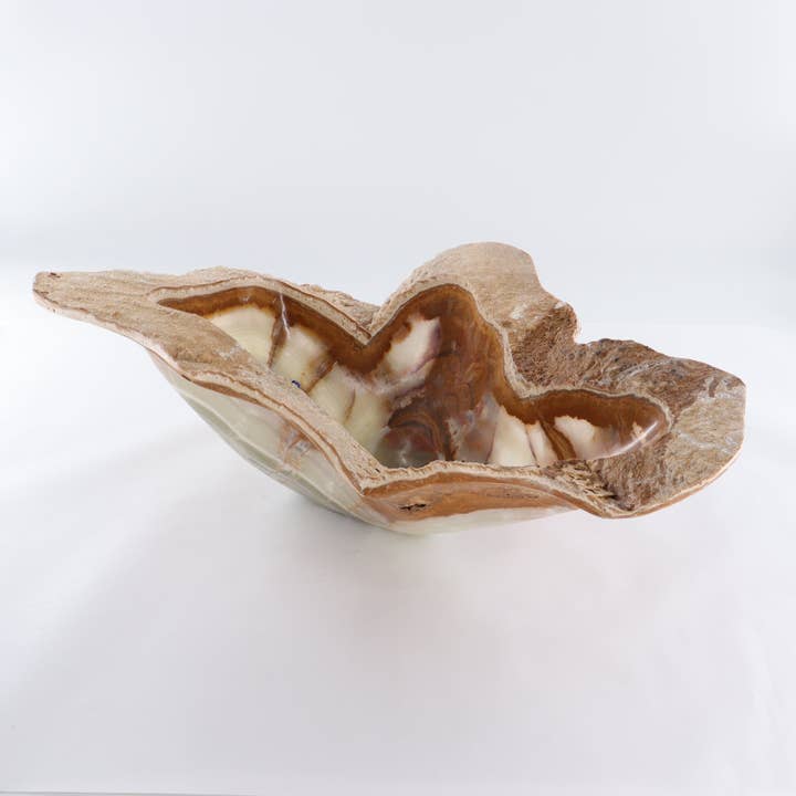 Coupe en onyx/calcite du Mexique pour la vente par Mi Esperanza Minerals