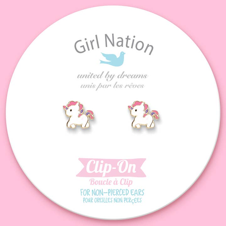 Girl Nation – Großhandel Ohrringe – Kinder – Cutie Ohrclips - Magisches Einhorn