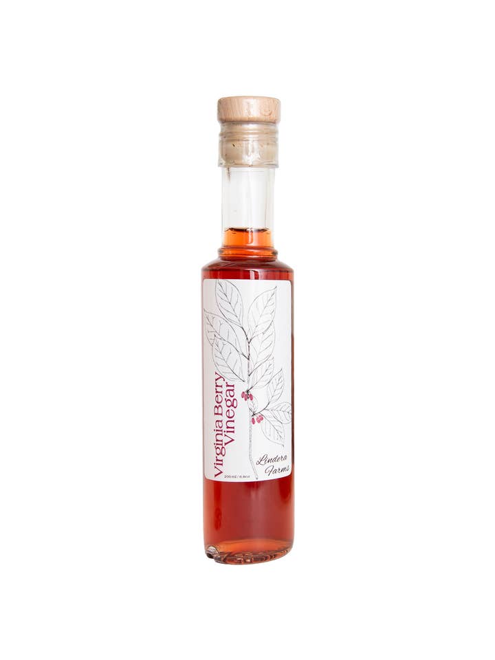 Virginia Berry Vinegar for wholesale by Lindera Farms Foraged Pantry