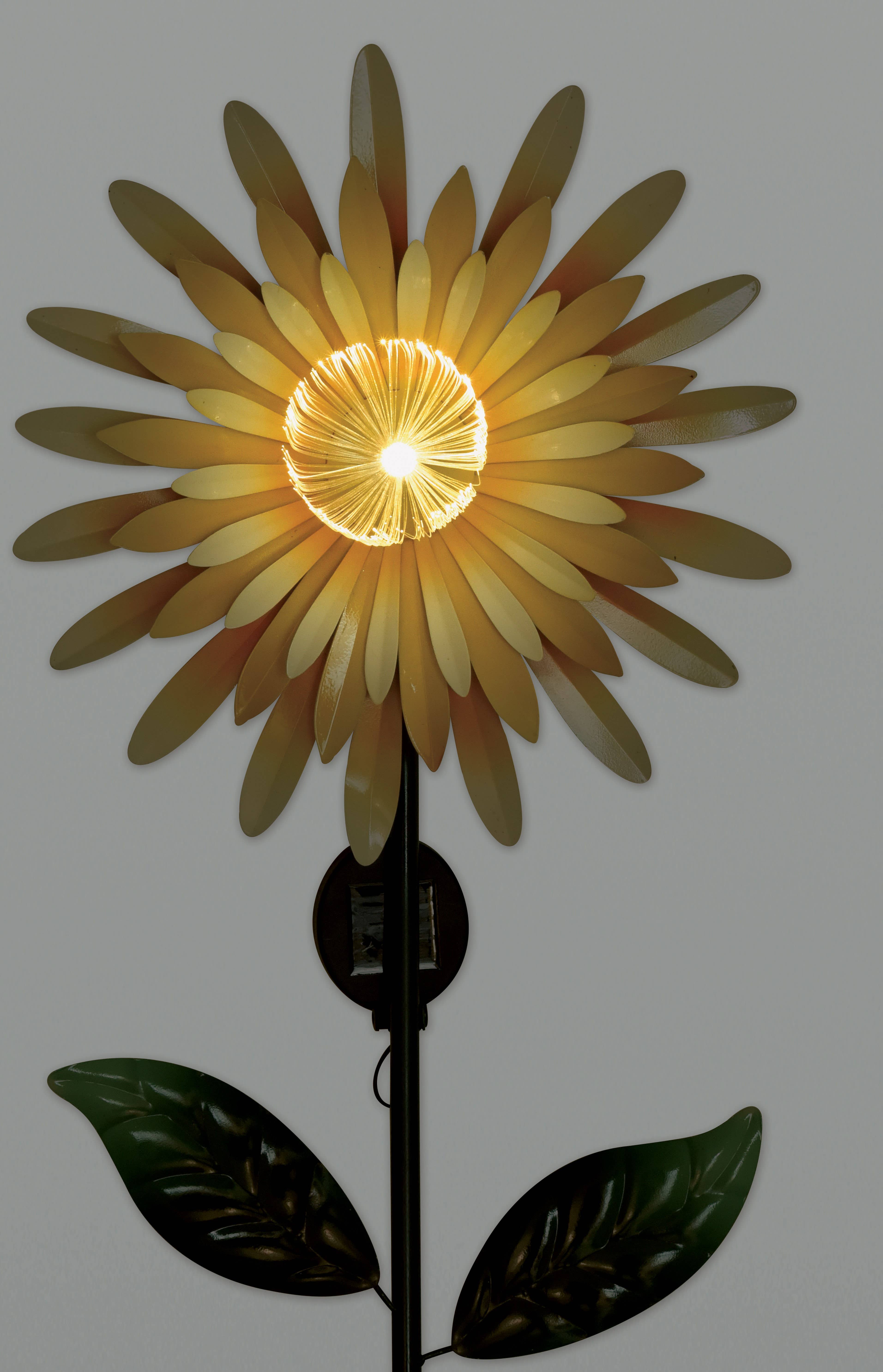 Sunset Vista Designs - Venta al por mayor Postes de jardín/césped - Estaca solar de fibra óptica amarilla2