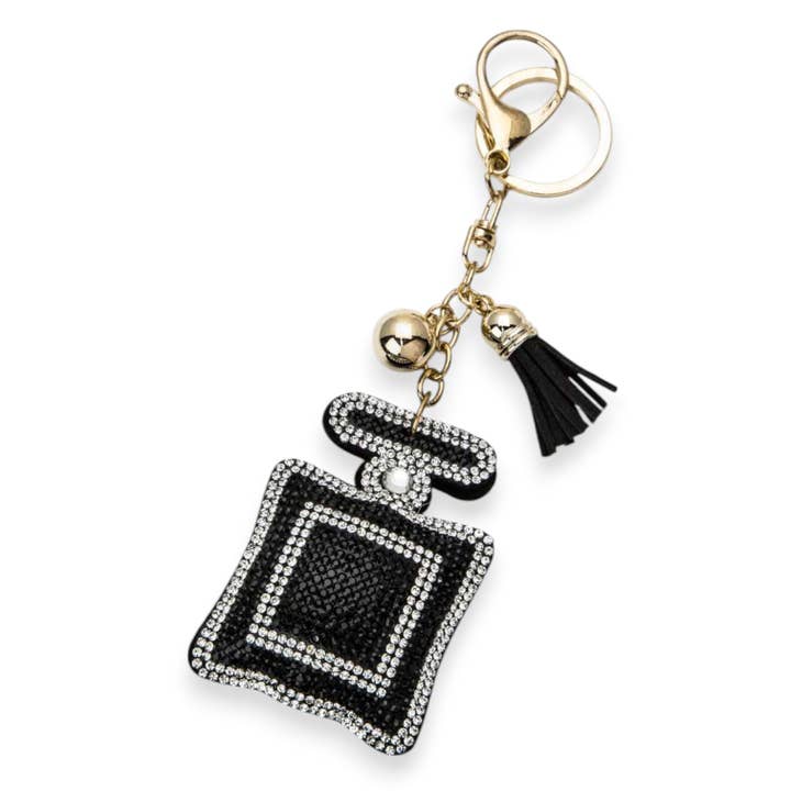 Soft Crystal Perfume Bottle Key Charm for wholesale by LA Jewelry Plaza