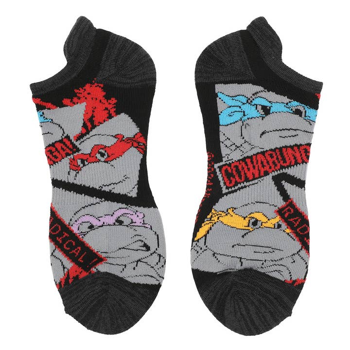 Bioworld Merchandising - Wholesale Socks - Men's - Teenage Mutant Ninja Turtles Men's 5 Pair Ankle Socks