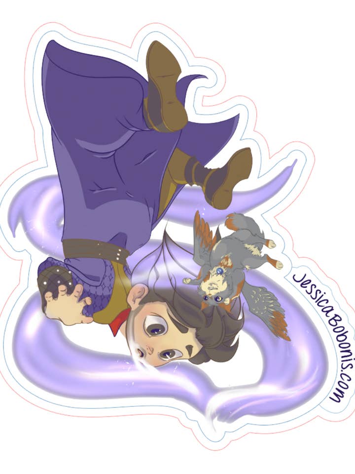 Gale & Tara avec autocollant simple Magic Swish pour la vente par Whimsy Lantern