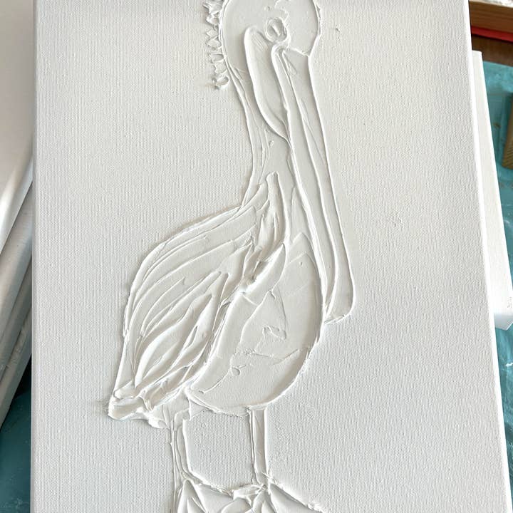 Coddiwomple - Wholesale DIY Craft Kit - Paint Your Own Canvas coastal oyster pelican flamingo turtle