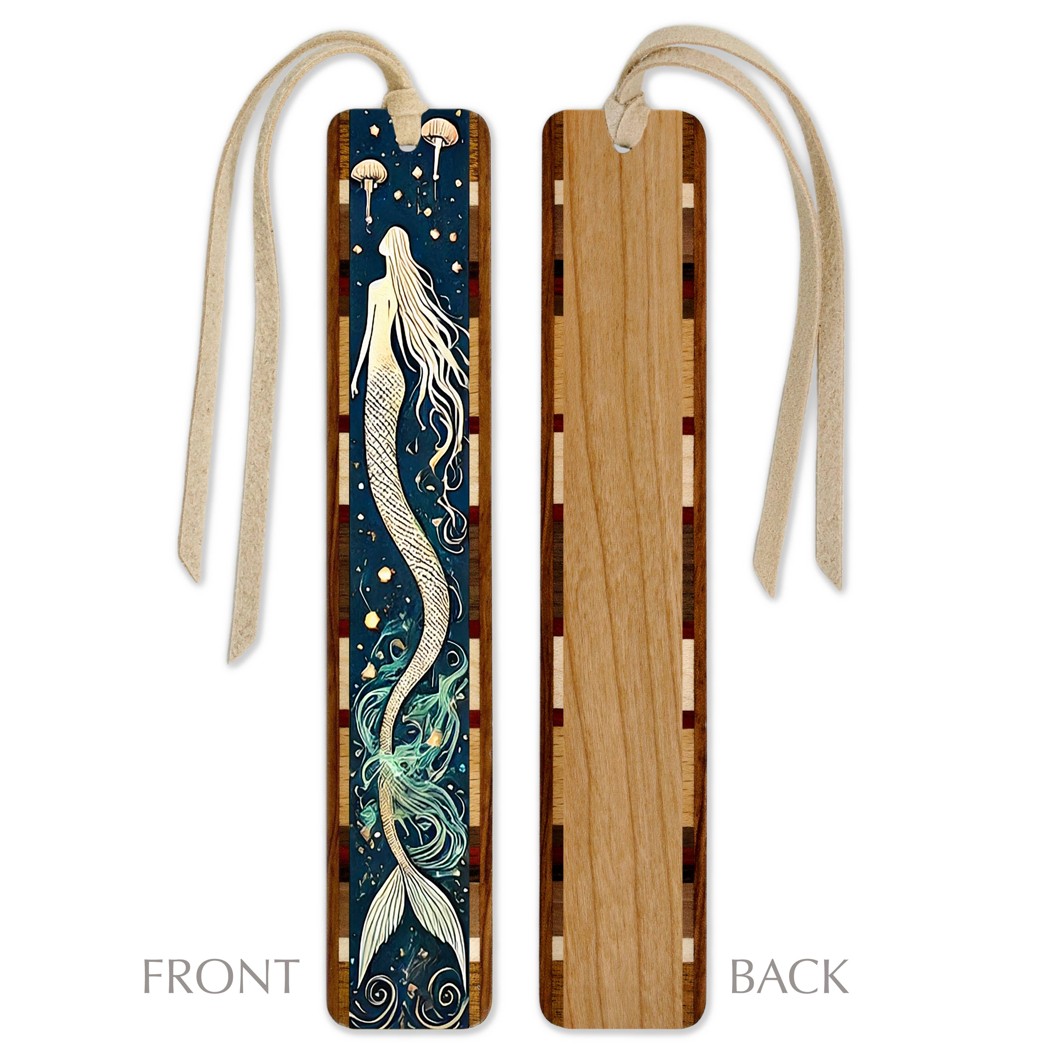 Mitercraft - Wholesale Bookmark - Mermaid Handmade Wooden Bookmark3