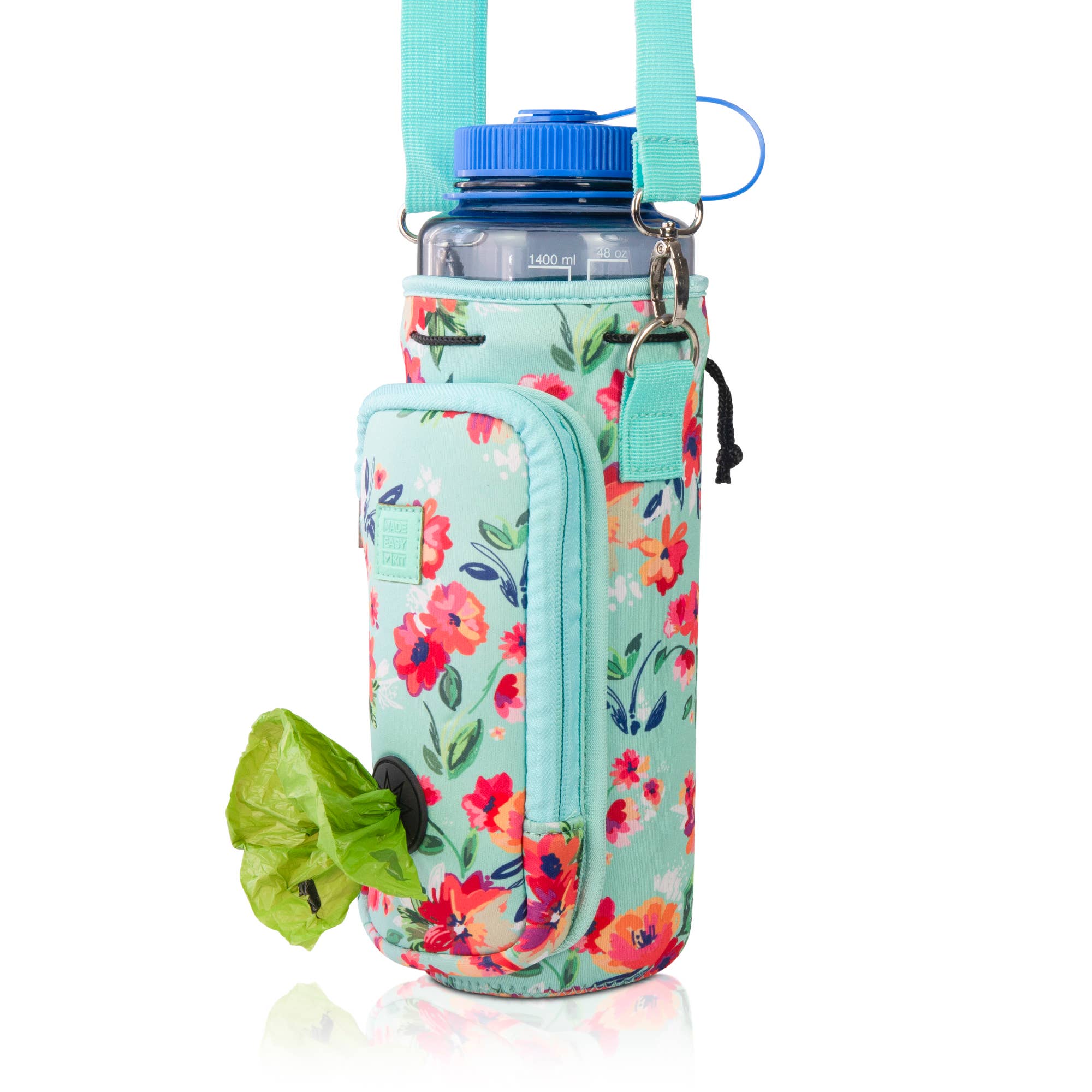 MADE EASY KIT – Suporte para garrafas/garrafeira por atacado – Kit fácil de transportar garrafa de água com bolso para saco de cocô de cachorro6