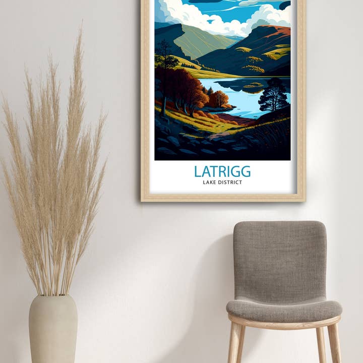InkNPrintz – wholesale Art print – Latrigg Lake District Travel Poster Lake District2
