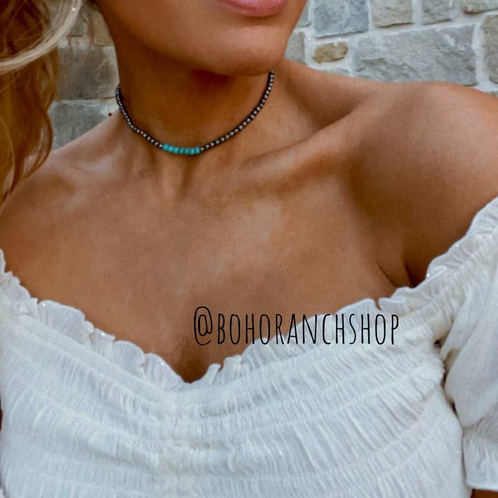 Boho Ranch Shop - Wholesale Choker/Collar - Western Navajo Bead Choker Necklace