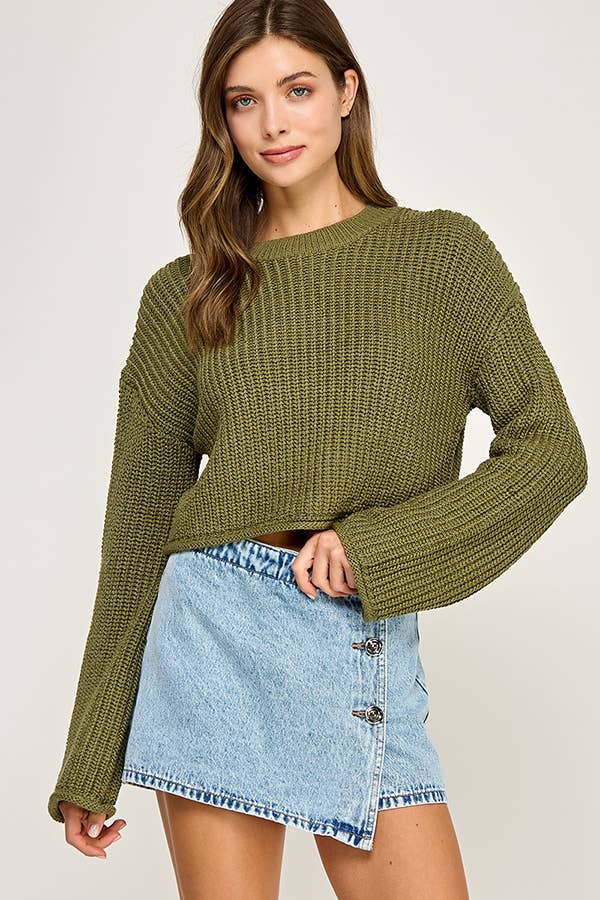 Miss Love - Wholesale Knit Sweater - Women's - WAFFLE KNIT SWEATER15