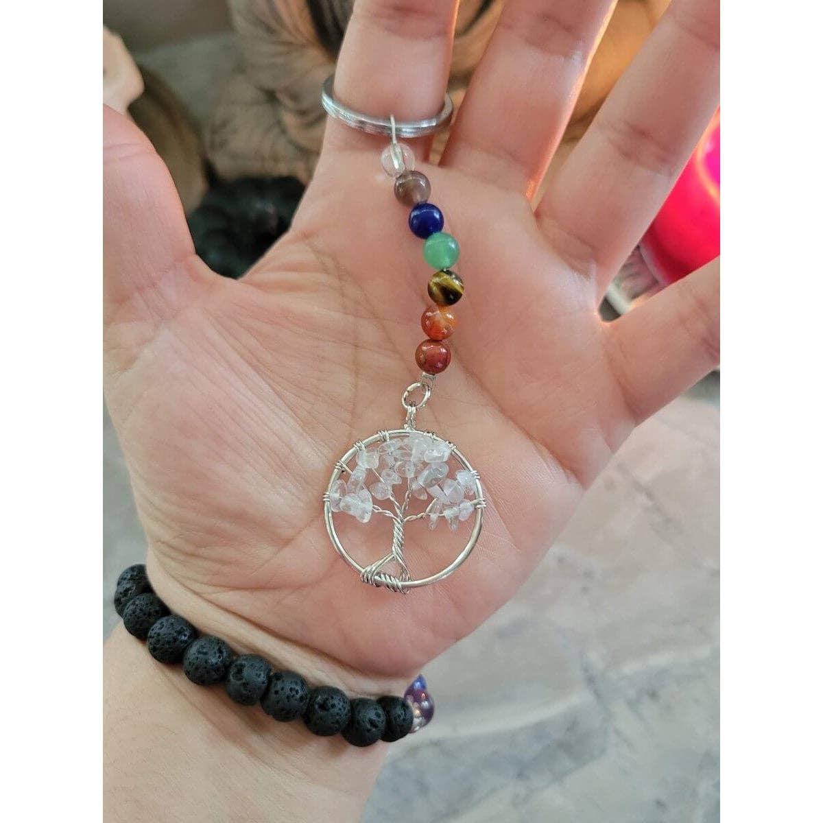 My Magic Place Shop - Wholesale Keychain - Women's - Gemstone and Natural Quartz Crystal Chakra Keychain4
