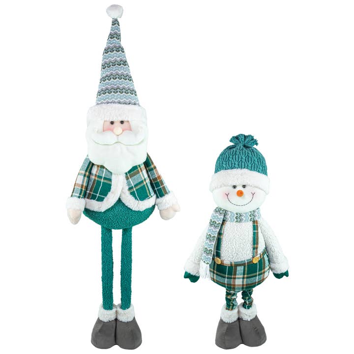Christmas Snowman Evergreen Stretch Leg, 2 Assorted for wholesale by Hanna's Handiworks