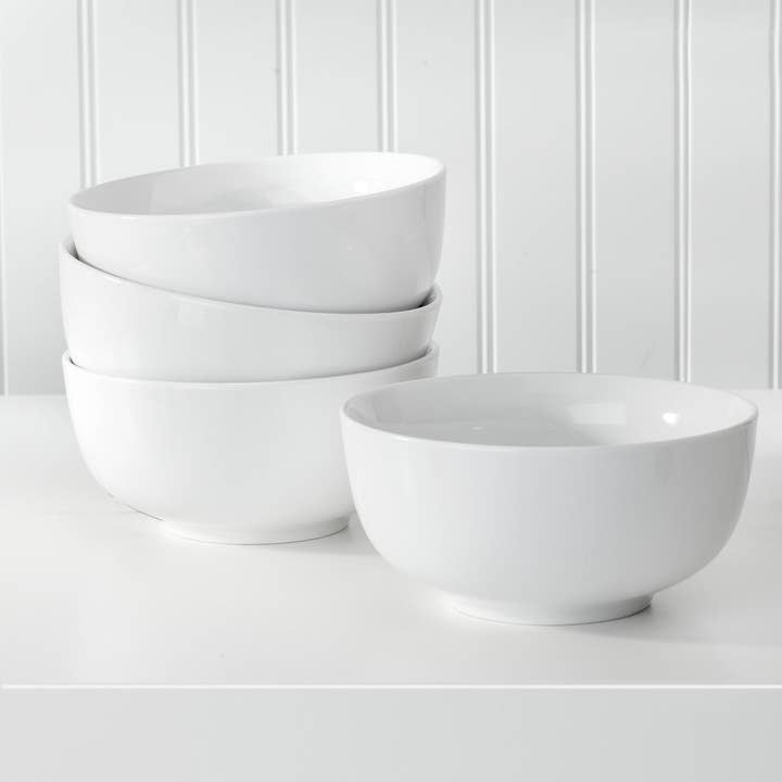 White Essential Cereal Bowls Set for wholesale by Euro Ceramica Home | ClayBarn