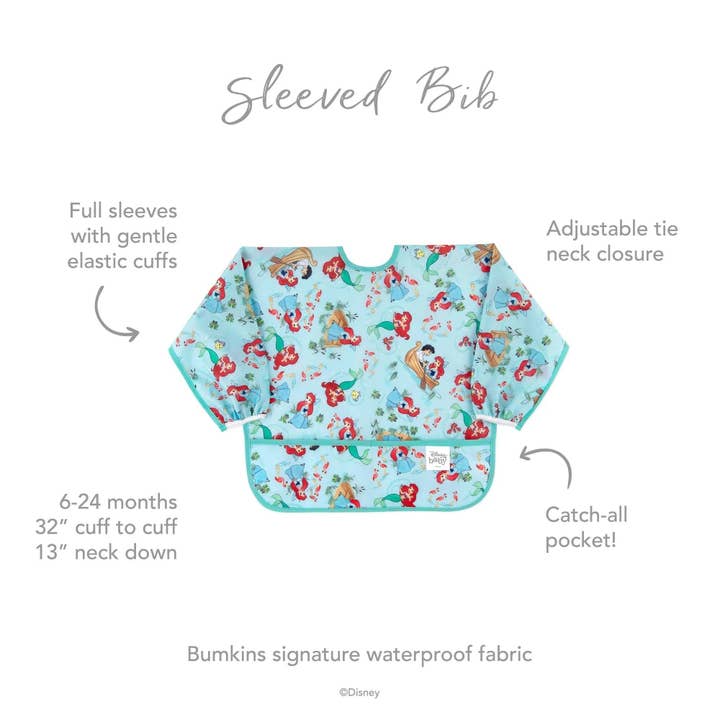 Bumkins - Wholesale Bib - Baby - Sleeved Bib: Ariel13