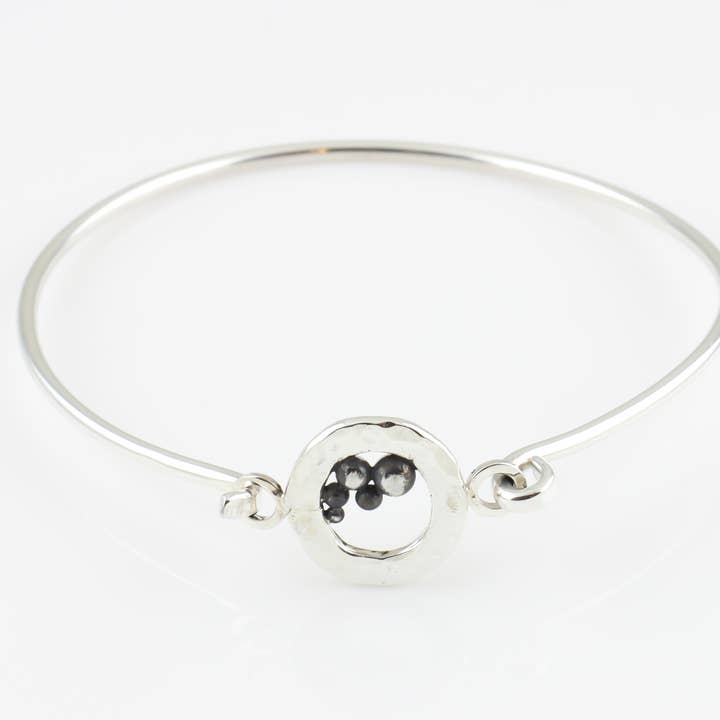 Pebble Hook Clasp Bangle Bracelet for wholesale by Set Adrift Designs