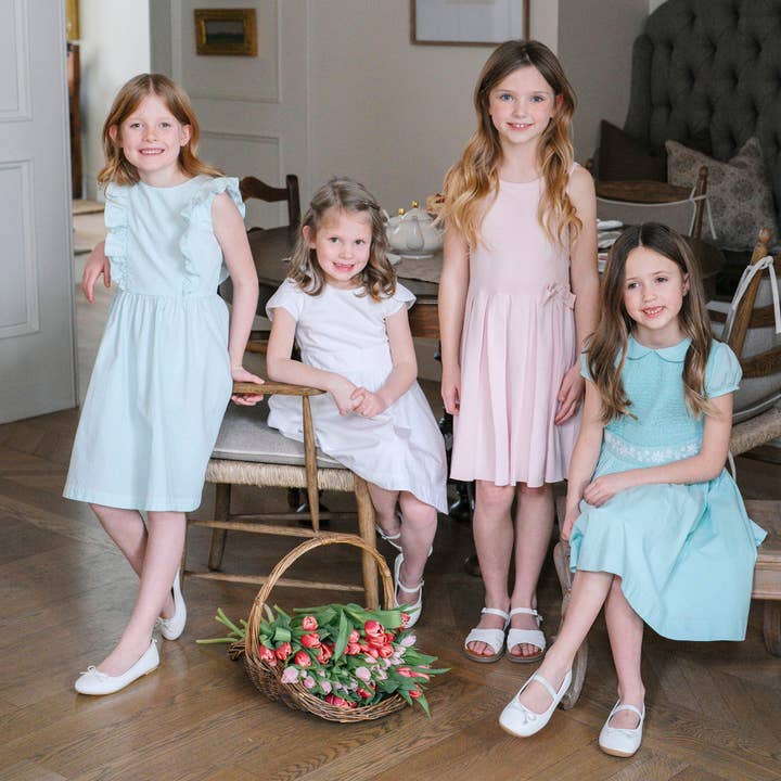 Organic Flutter Sleeve Open Back Dress for wholesale by Hope and Henry