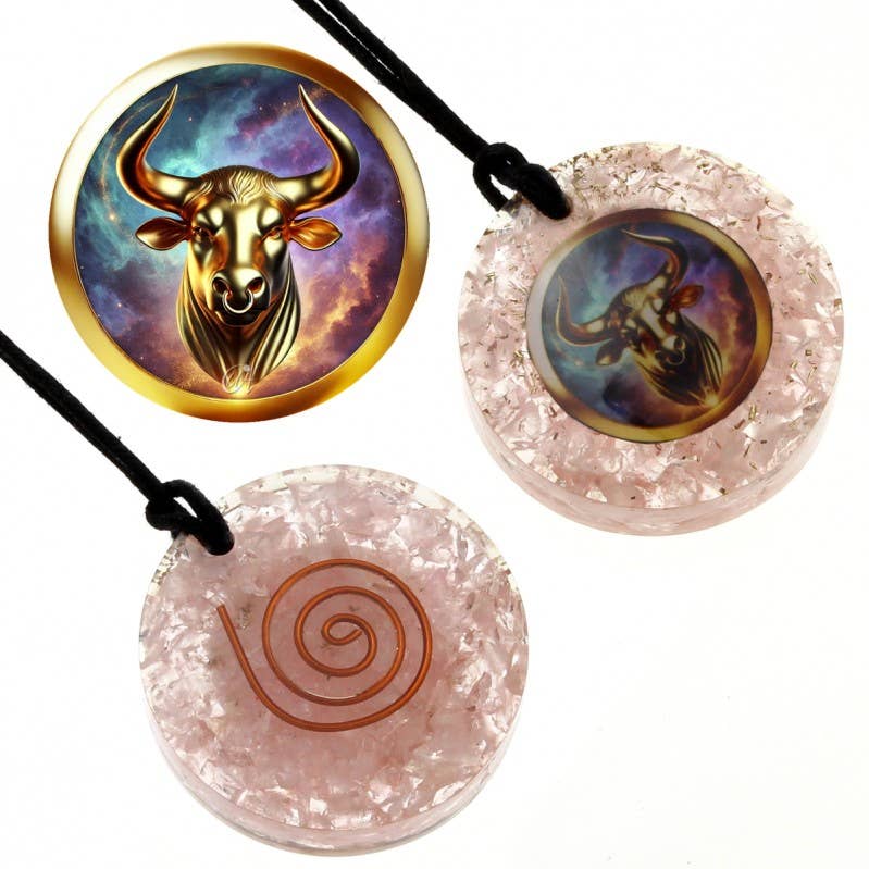 UniArt – Großhandel Spiritueller Stein/Kristall – Orgonit-Anhänger mit Sternzeichenfigur1