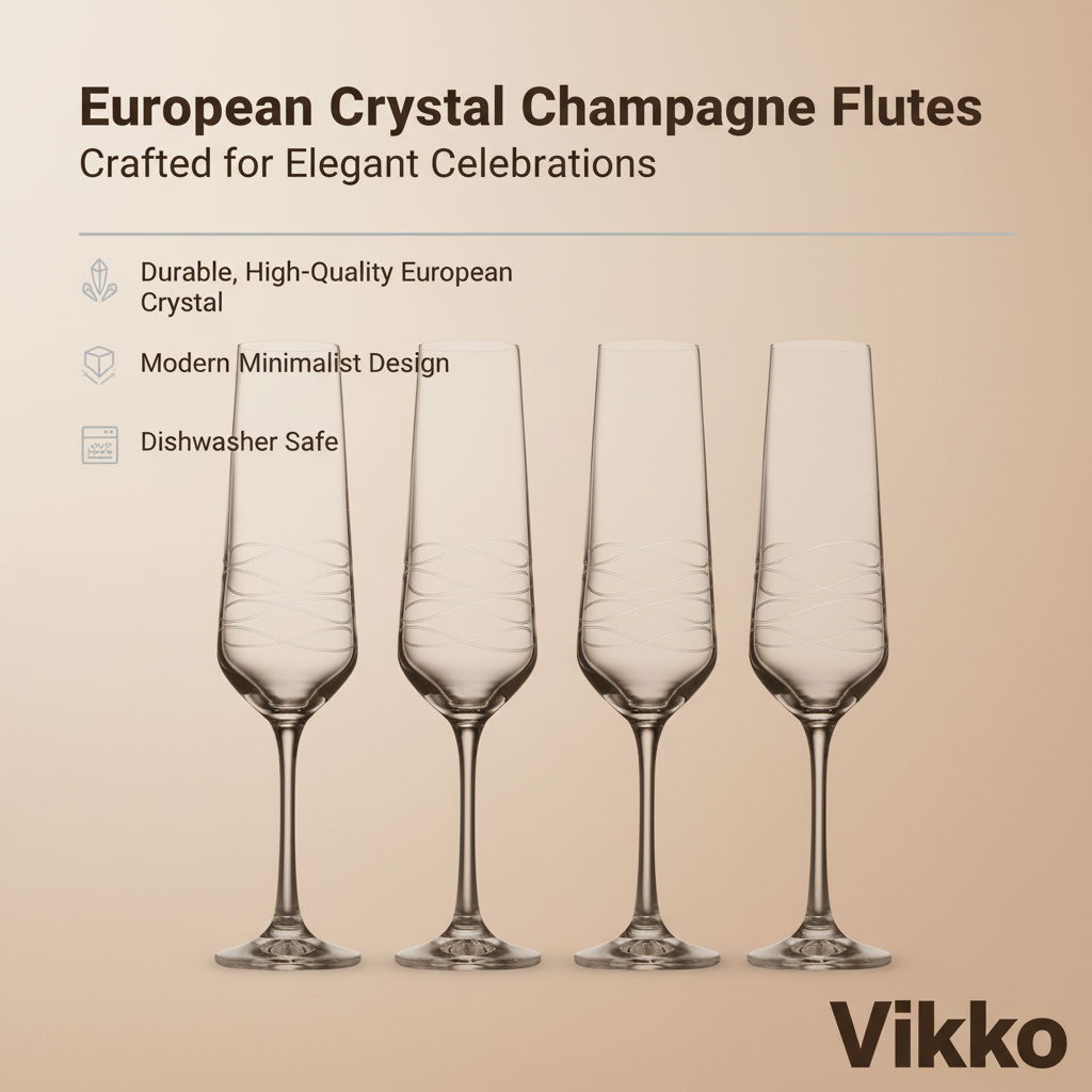 Kadra Kitchenware – Engroshandel Champagneglas – Europæiske krystalchampagnefløjter3
