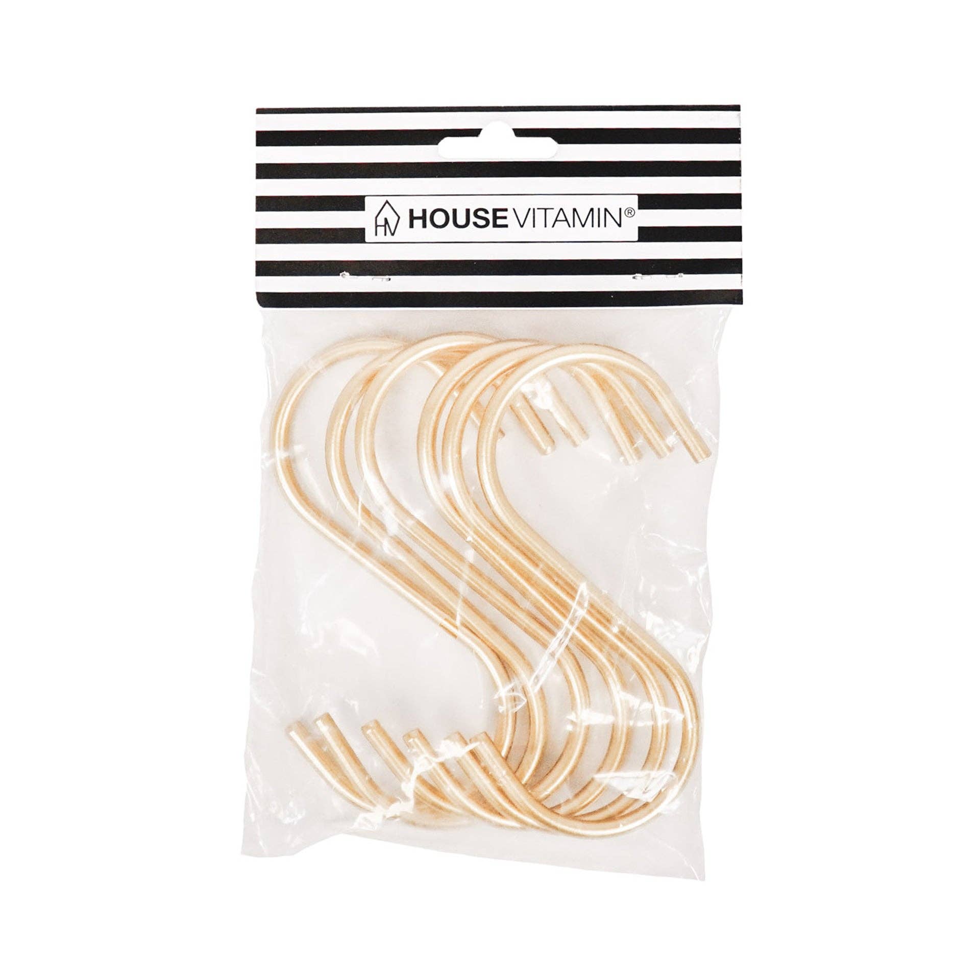 Housevitamin bv - Wholesale Wall Hook - S-Hooks - Metal - Gold -  Set van 6 - 11x6x1cm1