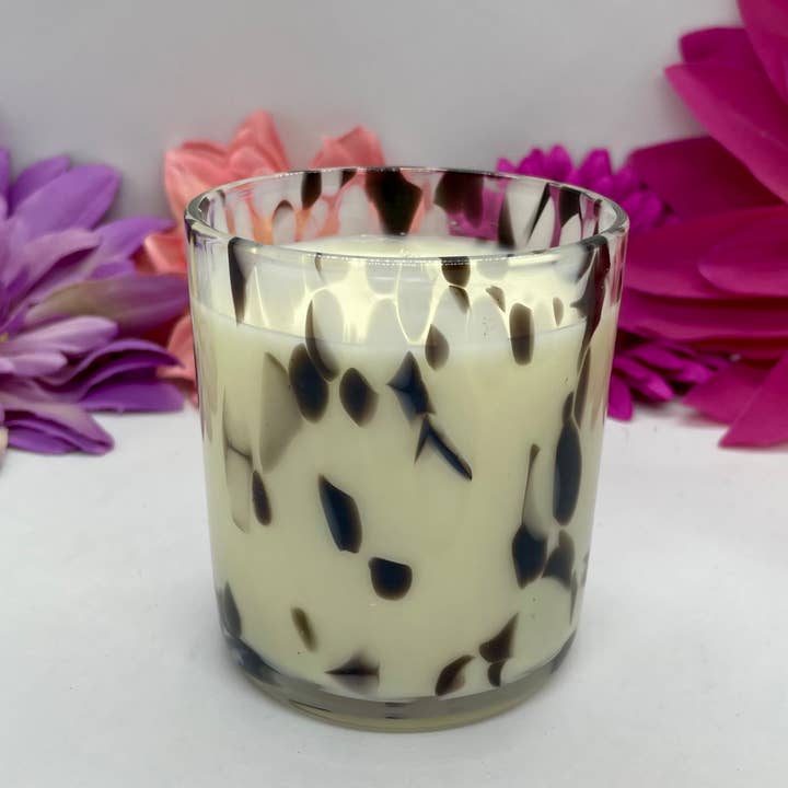 Jamcat Candles - Wholesale Jar/Filled Candle - Cheetah-White- Soy Candle-Animal Print-Leopard-Home Decor