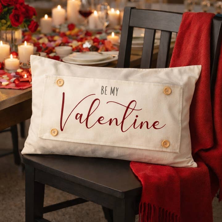 PANEL ONLY: February Love Winter BE MY VALENTINE for wholesale by PillowPanels
