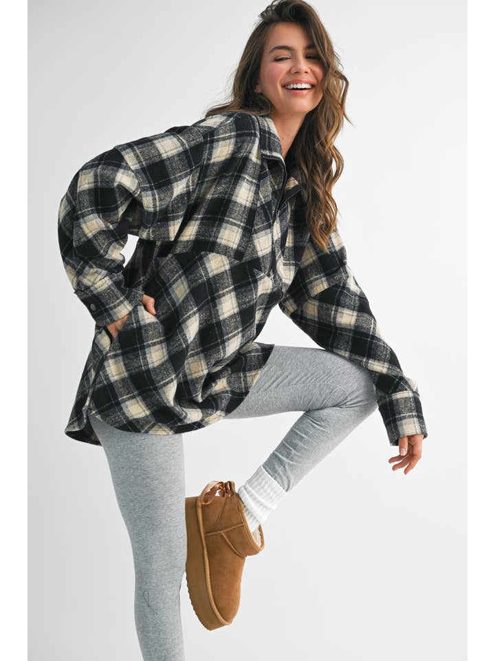 AEMI + CO - Wholesale Sweatshirt - Women's - 8421EK Mya Plaid Pullover 19