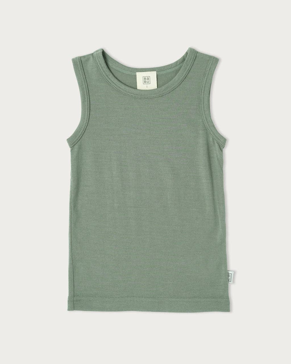 Babu - Wholesale Tank top – Kids - Merino Singlet - Sage