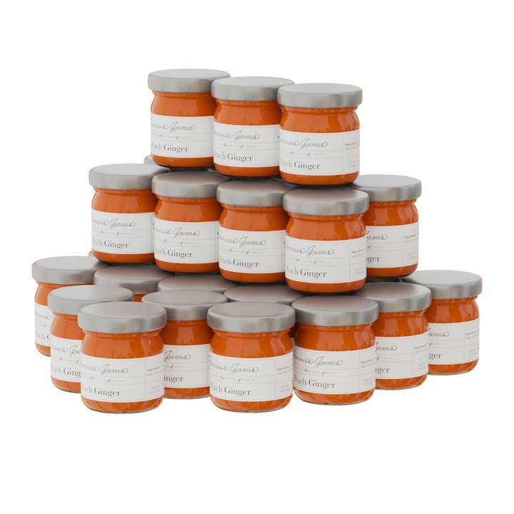 Peach Ginger - Mini Jam- Set of 30 for wholesale by Bonnie's Jams