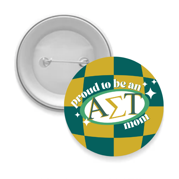 Sarahndipity Shop - Wholesale Lapel Pin/Button - Sorority Mom Button - Proud to Be Checkered8