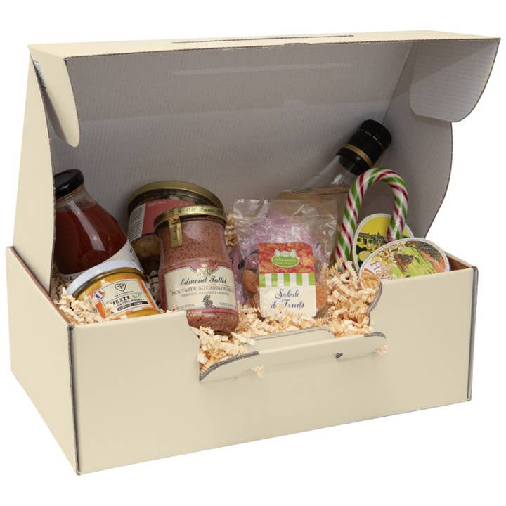 ecru brown Rectangular Cardboard Suitcase 34.5x22x12cm Carousel for wholesale on Faire1