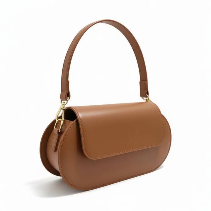 Handväska Läder RUBIS Kamel för wholesale av ZEEN