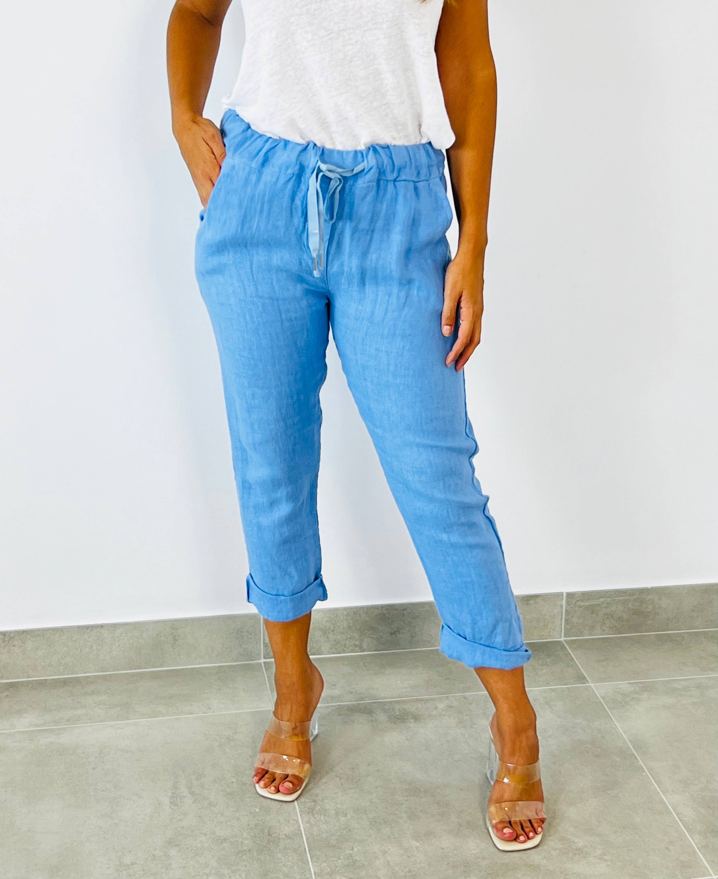 Linen & More - Wholesale Broek - Dames - REF 88433 linnen piratenbroek 100%6