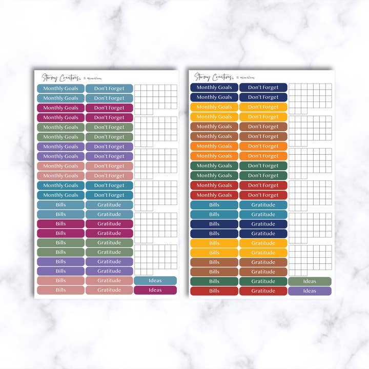 Stormy Creatives - Wholesale Planner - Journaling Essentials Calendar Set - Colorful6