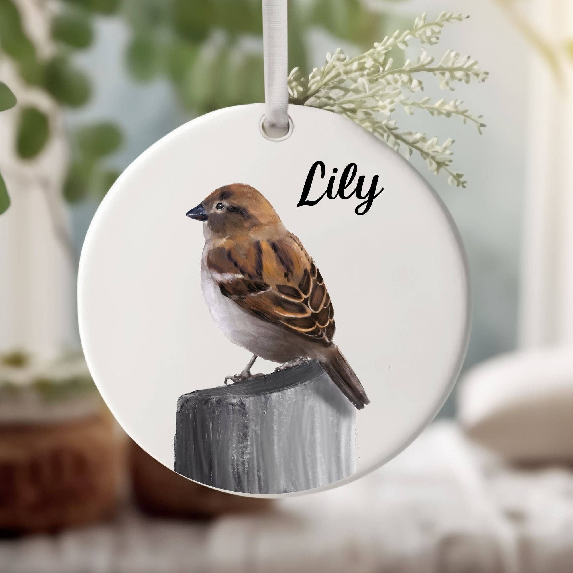 MerikaArt - Wholesale Ornament - Sparrow Ceramic Ornament4