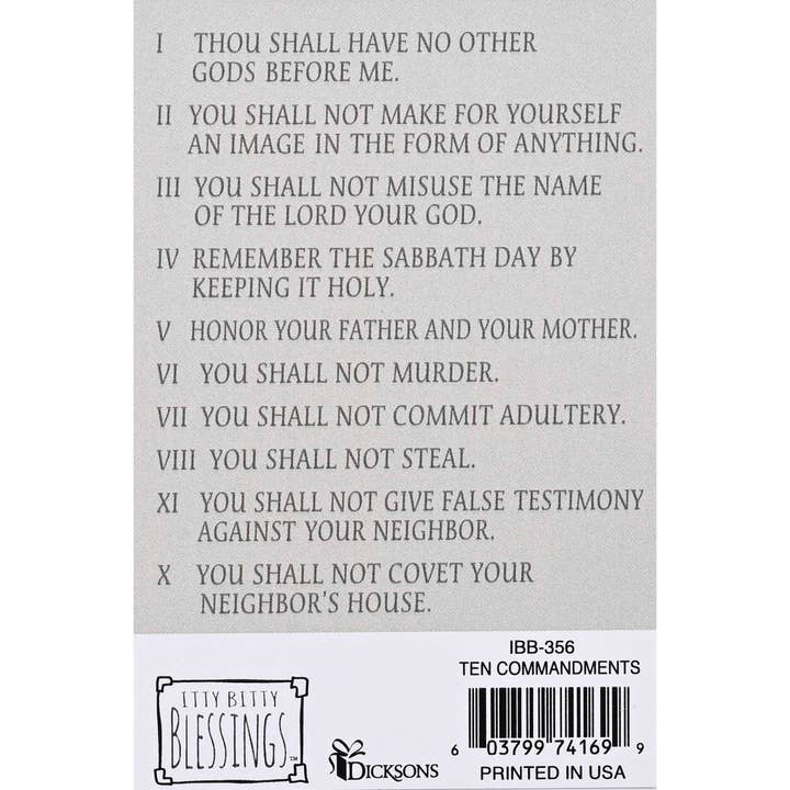 Magnolia - Wholesale Bookmark - Itty Bitty Card Ten Commandments1