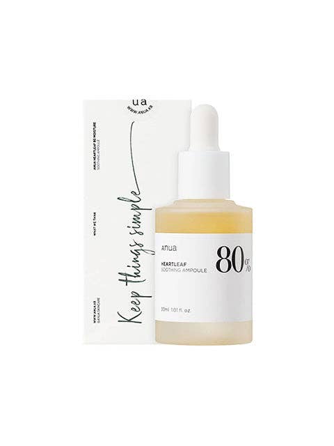 Anua ampoule apaisante à 80 % d'extrait de Heartleaf 30 ml (1,01 oz liquide) pour la vente par Palace Beauty Galleria