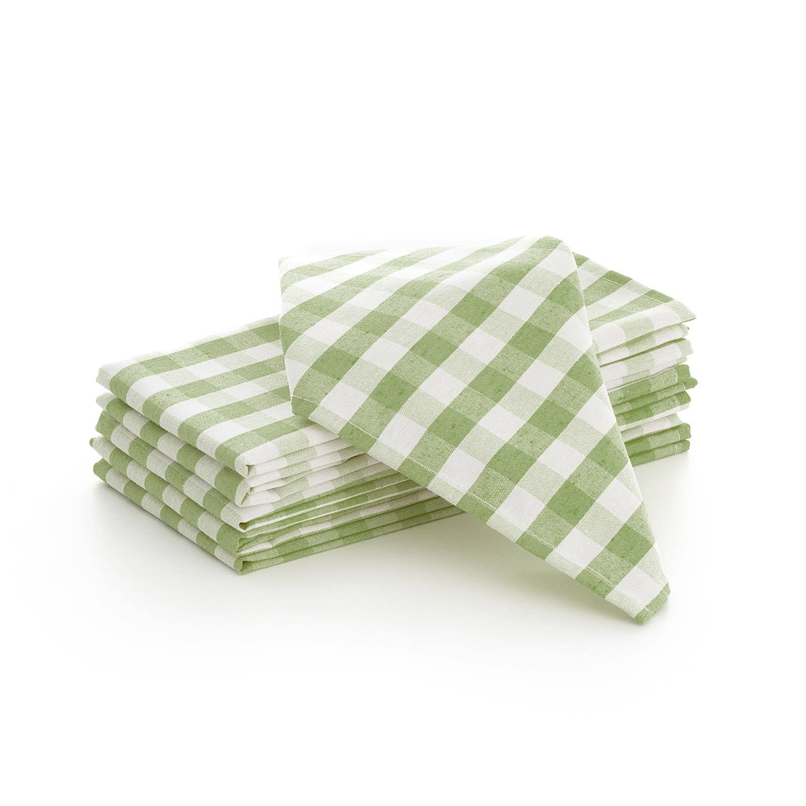 GAMUSI - Wholesale Dinner & Cloth Napkin - Set of 6 cotton fabric napkins with gingham checks 45x45 cm11