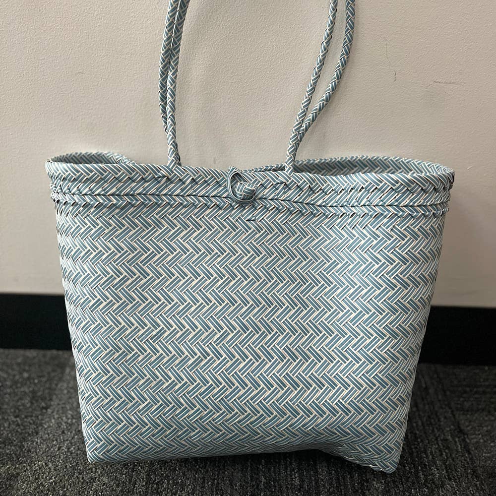 VIE - Vente Sac de plage - Sac de plage/fourre-tout tissé en plastique recyclé10