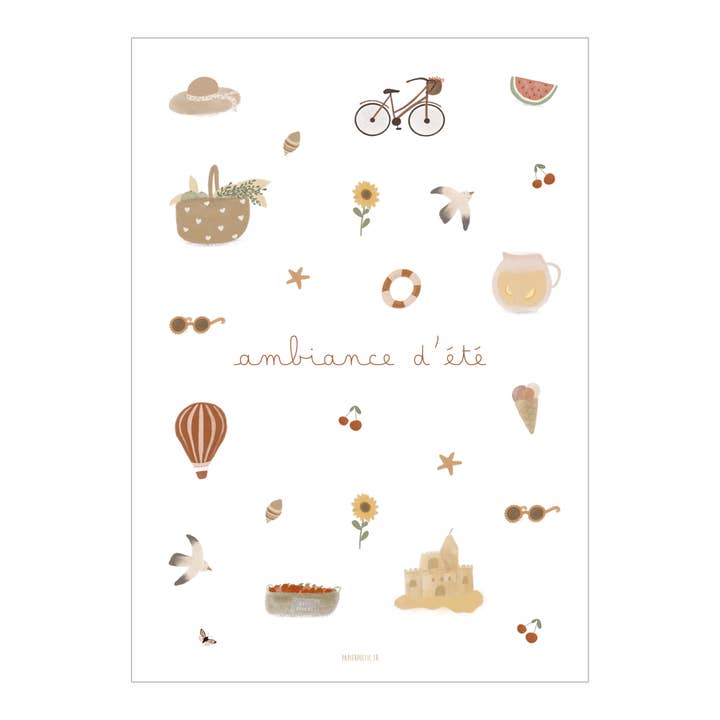 Poster "Summer Vibes" for wholesale by Papier Poetic