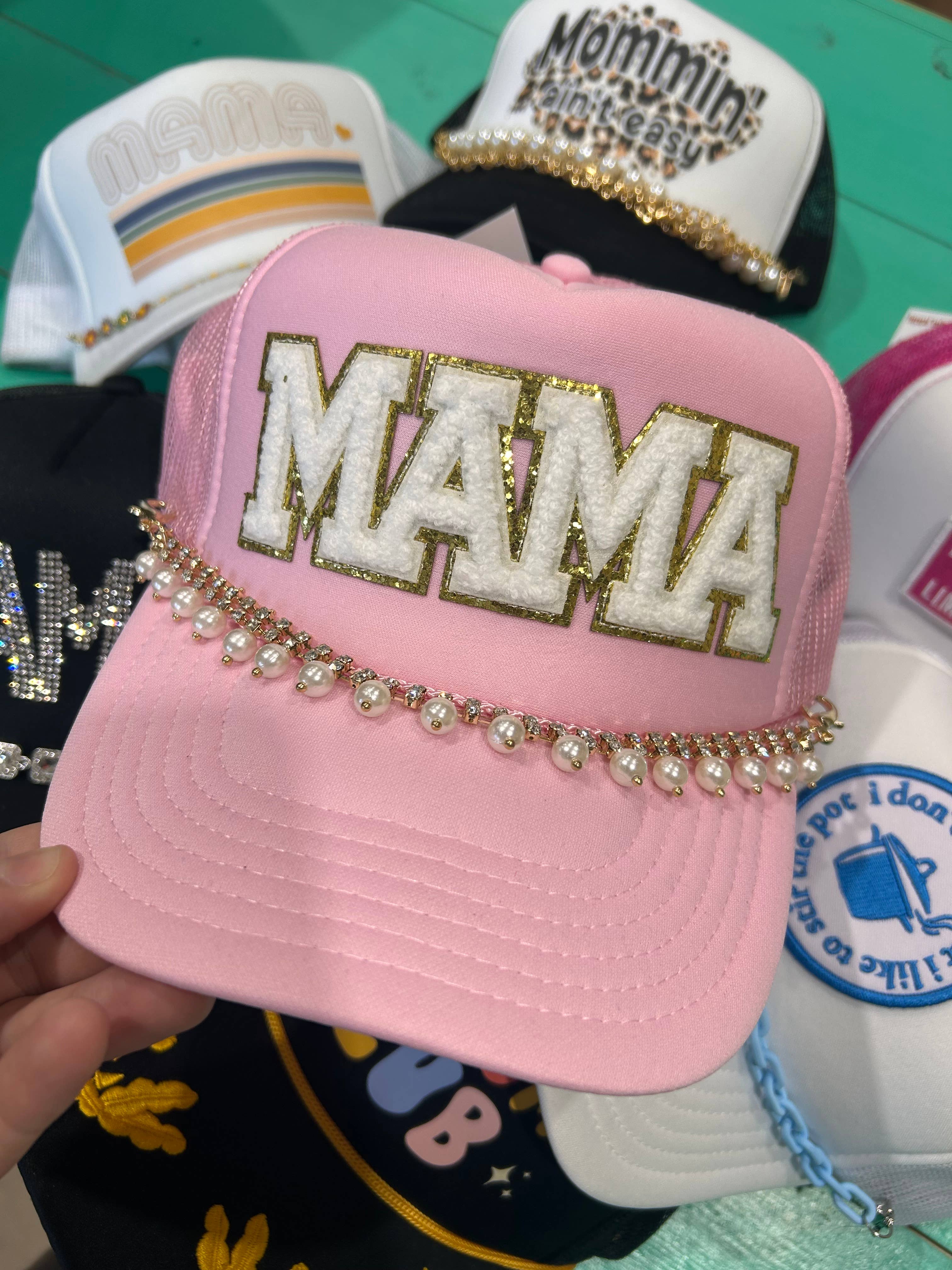 Vibes Hat Company - Wholesale Trucker Hat - Women's - Mama Chenille Letters Foam Trucker | Mom| Mothers | Hats3