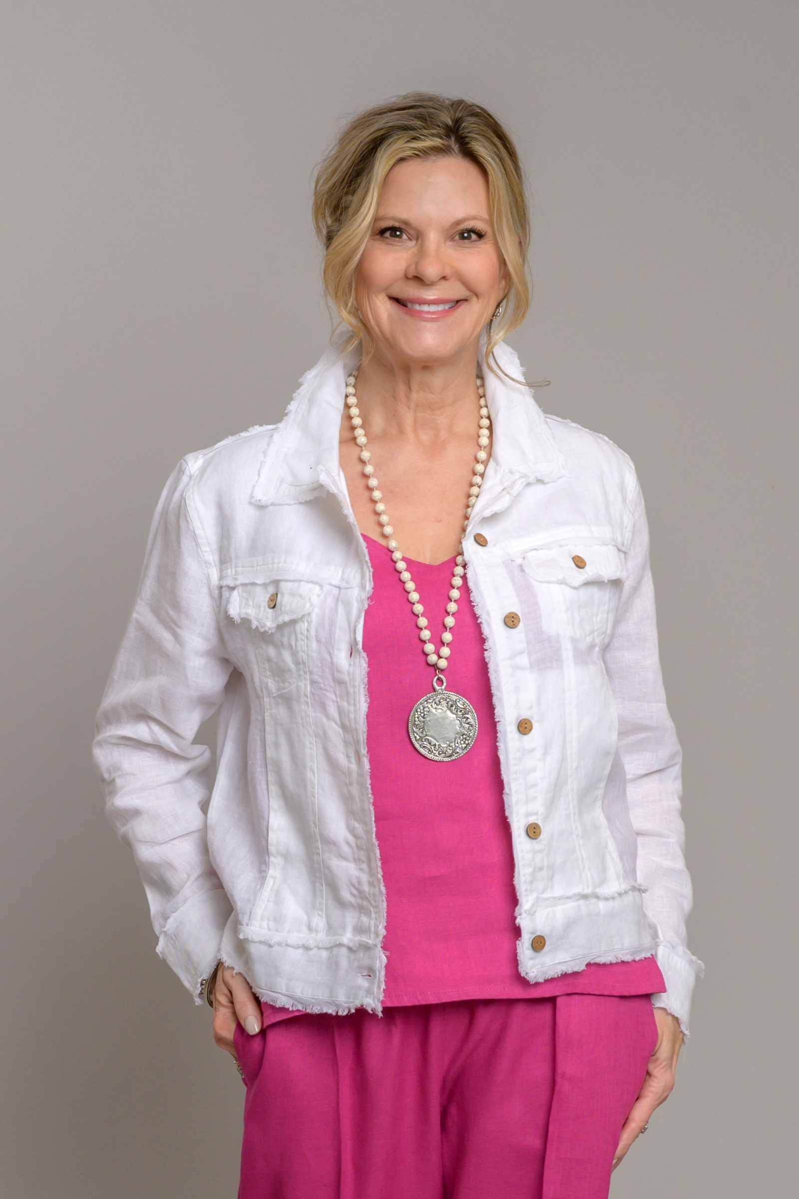 Arte Italica & Crown Linen Designs – wholesale Jacket – Women's – Jessie Linen Jacket - New Color5