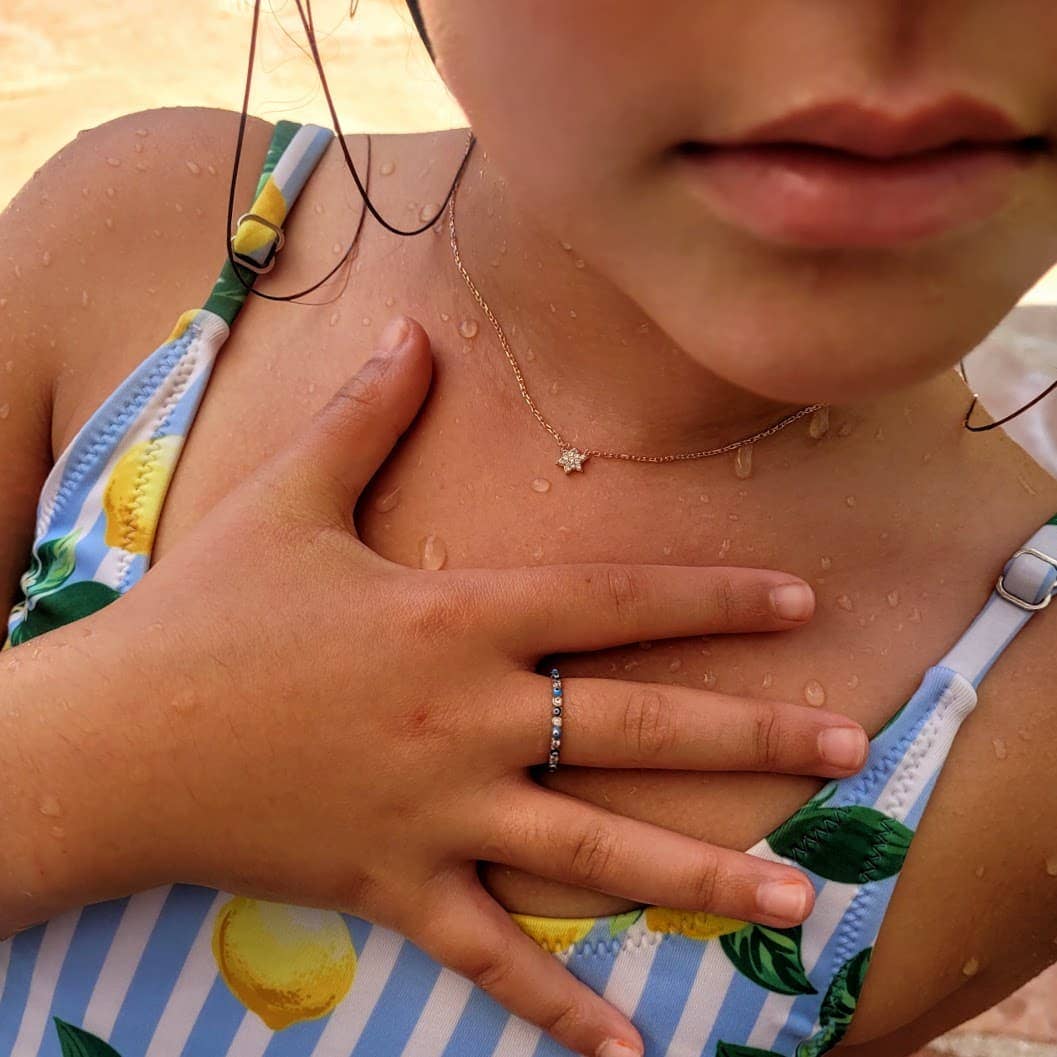 ALEF BET JEWELRY – Großhandel Kette mit Anhänger/Charm – Halskette oder Armband mit jüdischem Stern — klein und niedlich für jeden4