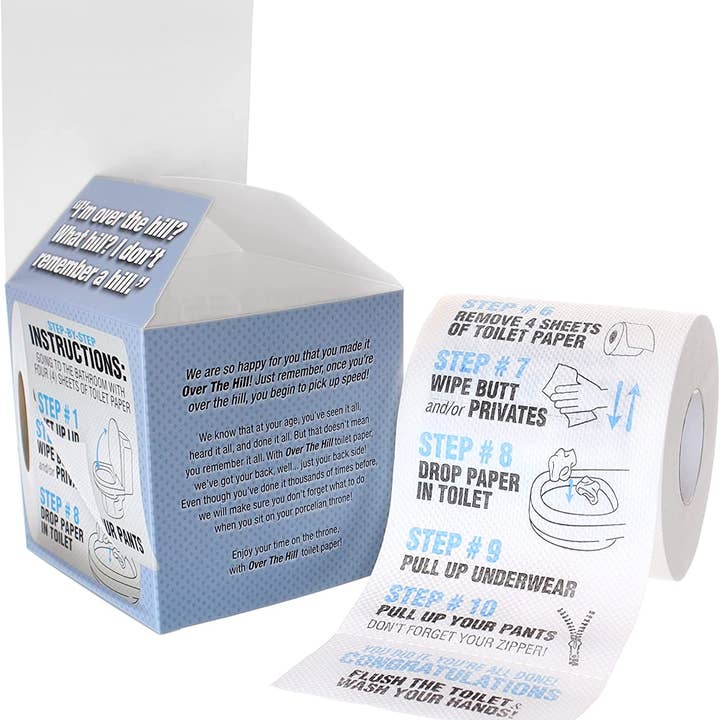 Smith Brands - Wholesale Gag Gift/Novelty Gift - Over the Hill Toilet Paper - Funny Gag Gifts for Men & Old People