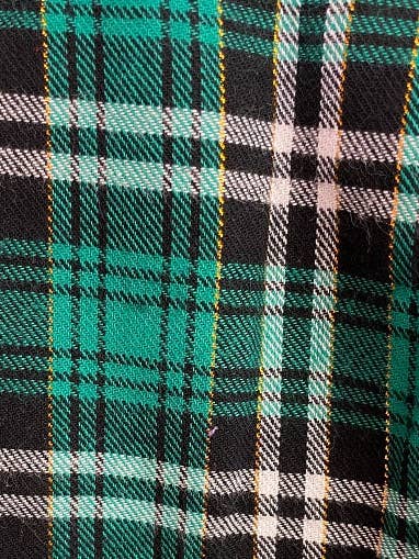 Stylish Shirley & ESJAYMENSWEAR - Wholesale Button Down Shirt - Women's - Ladies 3/4 sleeve cotton button front shirt with a hint of lurex. Red/black and Green/black style 546592