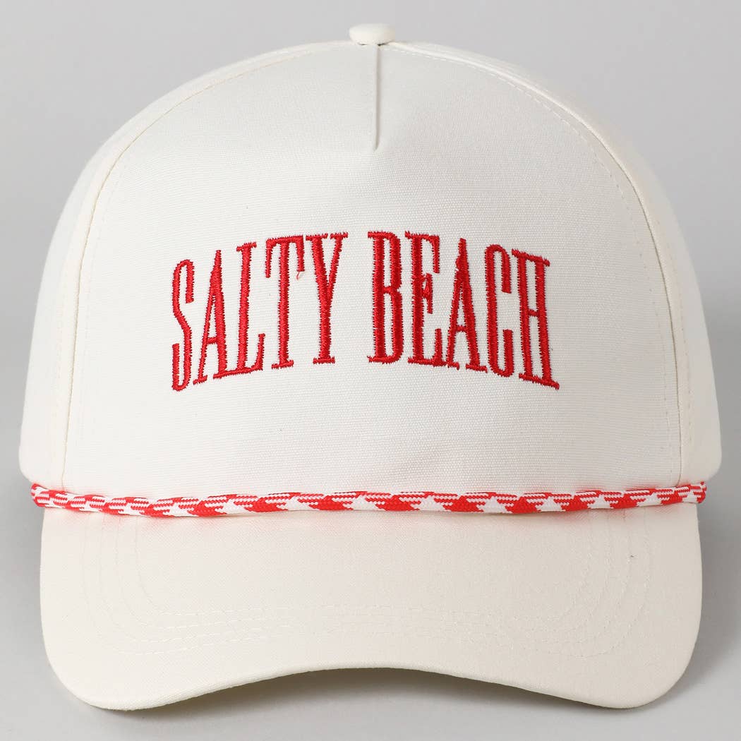 Fashion City - Vendita all'ingrosso Cappellino  da camionista - Unisex - Cappello Trucker Ricamato con Scritta SALTY BEACH18