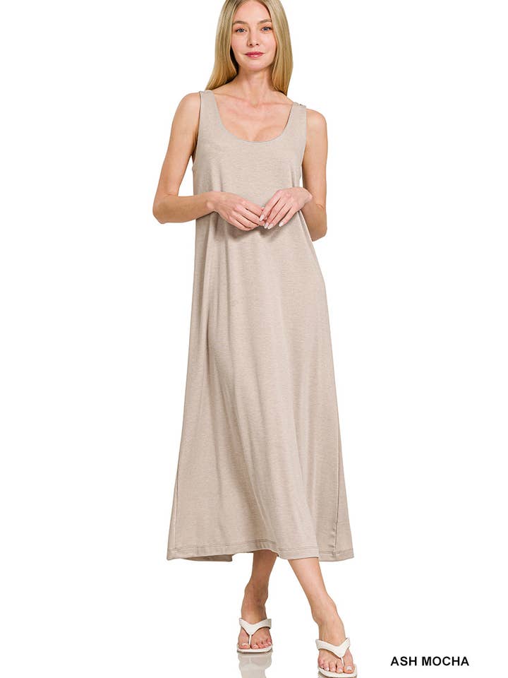 Vanilla Monkey - Wholesale Dress - Women's - French Terry Twisted Strap Maxi Dress